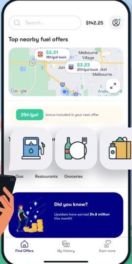 Upside: Cash Back - Gas & Food